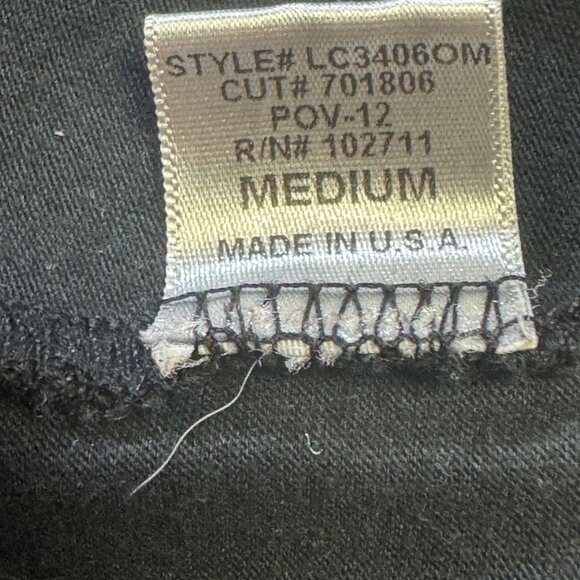 Olivia Moon Size Medium Embroidered Floral Black T-Shirt    Made In USA - Picture 5 of 8